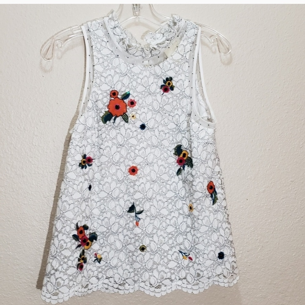 Anthropologie Maeve Lace Sleeveless Top